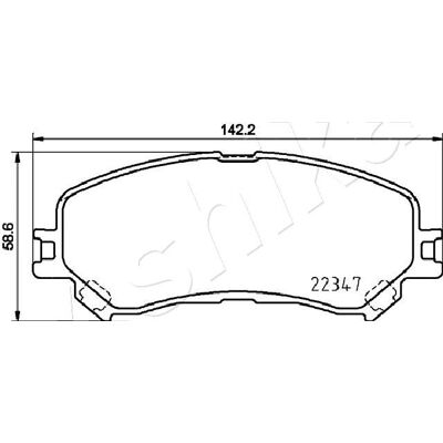 ASHIKA 50-00-0707 - Σετ δαγκανών φρένων για Renault Εμπρός άξονας ASHIKA 50-00-0707 - Σετ δαγκανών φρένων για Renault Εμπρός άξονας