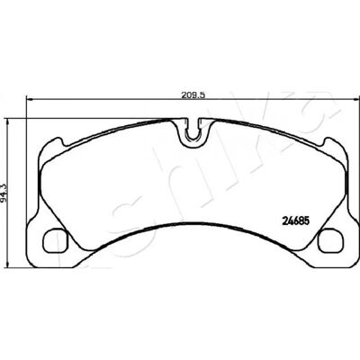 ASHIKA 50-00-0948 Front brake pads kit for Porsche - Brake disc, Wear indicator ASHIKA 50-00-0948 Front brake pads kit for Porsche - Brake disc, Wear indicator