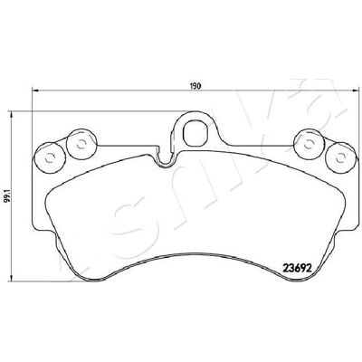ASHIKA Set pastiglie freno Porsche Cayenne VW Touareg I ASHIKA Set pastiglie freno Porsche Cayenne VW Touareg I