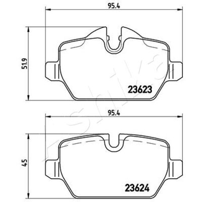 ASHIKA 51-00-0100 Bremseklodssæt til BMW - Slidindikator, Pistonclip, med tilbehør ASHIKA 51-00-0100 Bremseklodssæt til BMW - Slidindikator, Pistonclip, med tilbehør