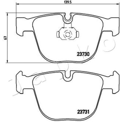 JAPKO - 510109 - Bremsbelag-Satz JAPKO - 510109 - Bremsbelag-Satz