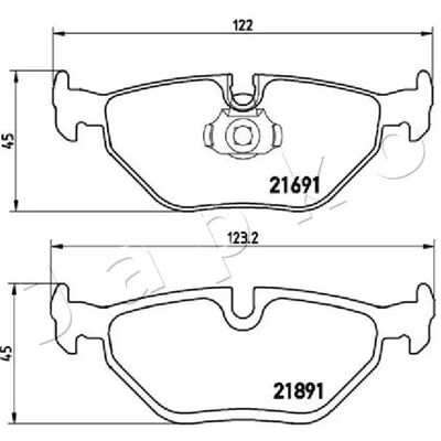 JAPKO 510110 Bremsbeläge - OEM BMW-Teilenummern JAPKO 510110 Bremsbeläge - OEM BMW-Teilenummern