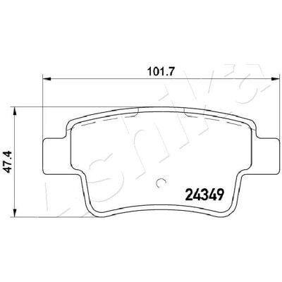 Ashika 51-00-0201 Rear Brake Pads - Brakes Ashika 51-00-0201 Rear Brake Pads - Brakes