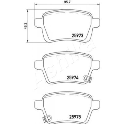 ASHIKA 51-00-0209 Bakbremse sett for FIAT 500L ASHIKA 51-00-0209 Bakbremse sett for FIAT 500L
