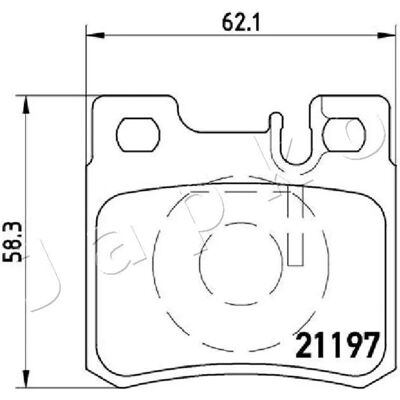 Japko Model 0014200220 Rear Brake Pads - Brake Pads Set Japko Model 0014200220 Rear Brake Pads - Brake Pads Set