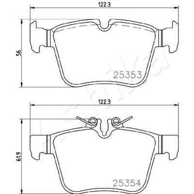 ASHIKA Modell 51-00-0507 - Bremseklossesett for Mercedes-Benz ASHIKA Modell 51-00-0507 - Bremseklossesett for Mercedes-Benz