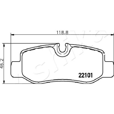 ASHIKA 51-00-0528 Brake Pad Set - Mercedes-Benz V ASHIKA 51-00-0528 Brake Pad Set - Mercedes-Benz V