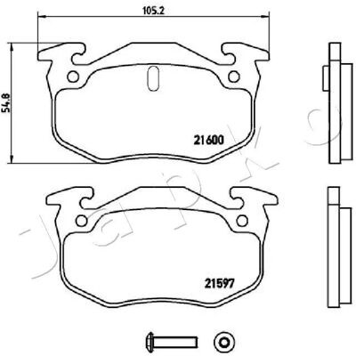JAPKO 510701 Pastilhas de Freio Traseiras - Peças para Renault JAPKO 510701 Pastilhas de Freio Traseiras - Peças para Renault