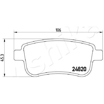 Σετ τακακιών φρένων ASHIKA 51-00-0703 για Renault - Δίσκος φρένων Σετ τακακιών φρένων ASHIKA 51-00-0703 για Renault - Δίσκος φρένων