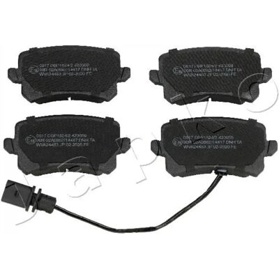 JAPKO 510917 Bremsbeläge hinten - Bremssatz für Hinterachse JAPKO 510917 Bremsbeläge hinten - Bremssatz für Hinterachse