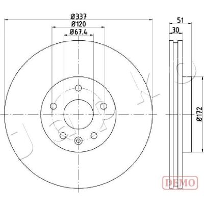 JAPKO 610323C Hinterachsbremsscheibe - Bremsscheibe für Volvo V60 I, V70 3, S80 II JAPKO 610323C Hinterachsbremsscheibe - Bremsscheibe für Volvo V60 I, V70 3, S80 II