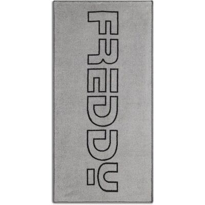 Freddy - Gym Towel 50x100 cm - Grey-Mel-Nero - Towel - Publicité Freddy - Gym Towel 50x100 cm - Grey-Mel-Nero - Towel - Publicité