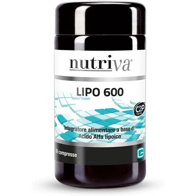 Nutriva Lipo 600 - Curcuma Acido Alfa-Lipoico Antiossidante - 30 Compresse Nutriva Lipo 600 - Curcuma Acido Alfa-Lipoico Antiossidante - 30 Compresse