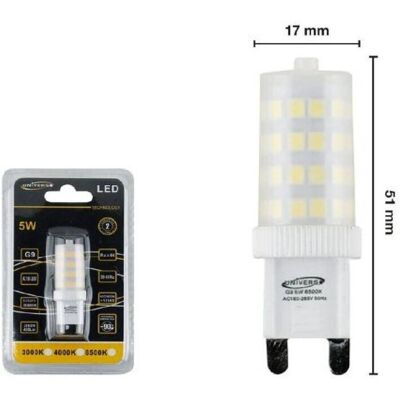 TRADE SHOP TRAESIO - 51 LED G9 5W - Sockel G9 - 6500K/3000K/4000K - Glühbirne TRADE SHOP TRAESIO - 51 LED G9 5W - Sockel G9 - 6500K/3000K/4000K - Glühbirne