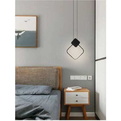 Trade Shop Traesio - LP-02 - Nero - Quadrato - Lampadario a sospensione Trade Shop Traesio - LP-02 - Nero - Quadrato - Lampadario a sospensione