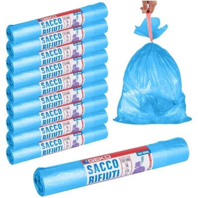 Trade Shop 10x Sacchetti Neri 115L - Resistenti, 72x105cm Trade Shop 10x Sacchetti Neri 115L - Resistenti, 72x105cm