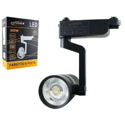 Trade Shop Traesio - LED Schienenstrahler - Schwarz - 30W - Warmweiß Trade Shop Traesio - LED Schienenstrahler - Schwarz - 30W - Warmweiß