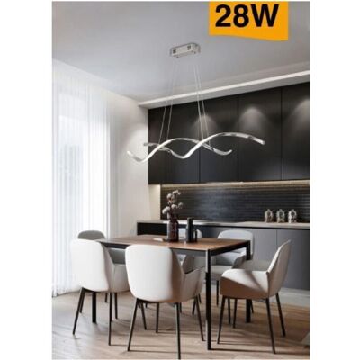 Lámpara de Techo Led Moderna Ondas Entretejidas - 28W - Blanco Natural Lámpara de Techo Led Moderna Ondas Entretejidas - 28W - Blanco Natural