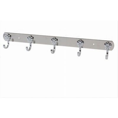 Trade Shop Wandhaken Mehrzweck mit 5 Blumenhaken Stahl 45x7,5cm Trade Shop Wandhaken Mehrzweck mit 5 Blumenhaken Stahl 45x7,5cm