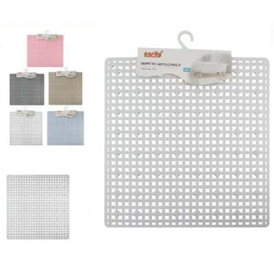 Trade Shop Traesio - Tappeto da bagno quadrato in PVC - Antiscivolo, 50x50cm Trade Shop Traesio - Tappeto da bagno quadrato in PVC - Antiscivolo, 50x50cm
