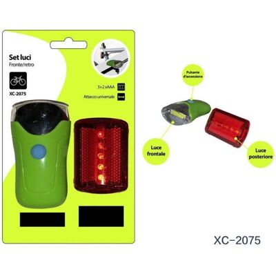 Trade Shop - Juego de Luces LED para Bicicleta - Montaje Universal XC-2075 Trade Shop - Juego de Luces LED para Bicicleta - Montaje Universal XC-2075