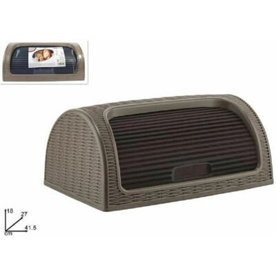 Trade Shop Traesio Contenitore Grande per Pane Effetto Rattan - Utensile da Cucina Trade Shop Traesio Contenitore Grande per Pane Effetto Rattan - Utensile da Cucina