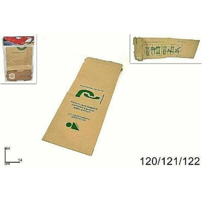 Bolsas de aspiradora de papel natural de Trade Shop - 12 unidades para modelos 120/121/122 Bolsas de aspiradora de papel natural de Trade Shop - 12 unidades para modelos 120/121/122