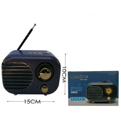 TRADE SHOP TRAESIO Radio FM portátil con antena Bluetooth MicroSD USB - Radio TRADE SHOP TRAESIO Radio FM portátil con antena Bluetooth MicroSD USB - Radio