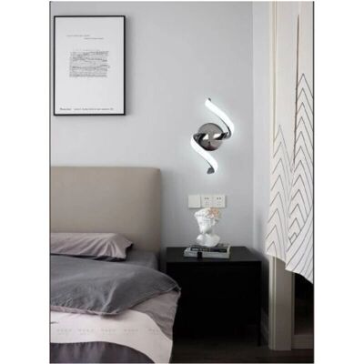 Trade Shop Wandleuchte - 9W LED Spiral Wandlampe - Kalt Weiß Trade Shop Wandleuchte - 9W LED Spiral Wandlampe - Kalt Weiß