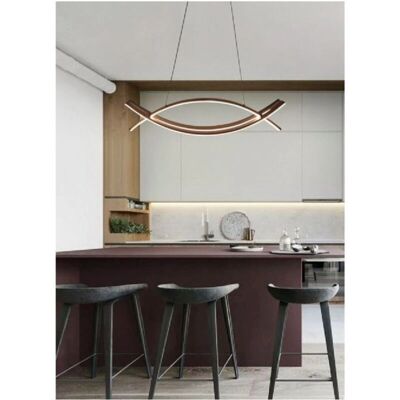 Trade Shop TrEsio Lampadario Moderno a 2 Linee Curve Incrociate - Luce da Soffitto Trade Shop TrEsio Lampadario Moderno a 2 Linee Curve Incrociate - Luce da Soffitto
