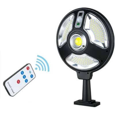 Trade Shop - Solare Straßenlampe mit Bewegungssensor, Fernbedienung, 120 LED Trade Shop - Solare Straßenlampe mit Bewegungssensor, Fernbedienung, 120 LED