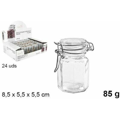 Set di 24 Barattoli in Vetro Ottagonali - 85g Set di 24 Barattoli in Vetro Ottagonali - 85g