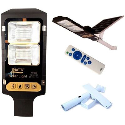 Trade Shop Lampione Stradale LED 100W Pannello Solare Telecomando Trade Shop Lampione Stradale LED 100W Pannello Solare Telecomando