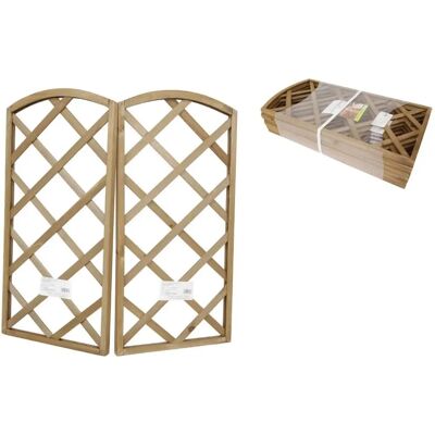 Panel de cercado de madera natural de jardín 60x30cm soporte para plantas trepadoras Panel de cercado de madera natural de jardín 60x30cm soporte para plantas trepadoras