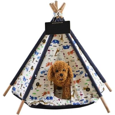 Trade Shop Traesio Haustier Zelt - Faltbar, Waschbar, mit Weichem Kissen - 60x60x90cm Trade Shop Traesio Haustier Zelt - Faltbar, Waschbar, mit Weichem Kissen - 60x60x90cm