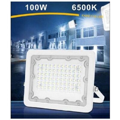 Trade Shop - Flutlicht 100W Ultra Slim - IP65 Außenleuchte - Bianco Freddo Trade Shop - Flutlicht 100W Ultra Slim - IP65 Außenleuchte - Bianco Freddo