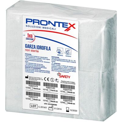 Garza Prontex - 10x10cm - 1kg - Per uso medico Garza Prontex - 10x10cm - 1kg - Per uso medico