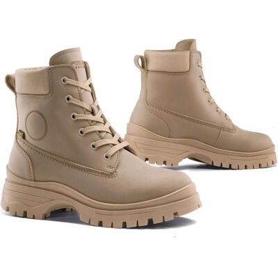 Bottes de moto imperméables pour femmes Falco Zarah - Marron - EN13634 - Publicité Bottes de moto imperméables pour femmes Falco Zarah - Marron - EN13634 - Publicité