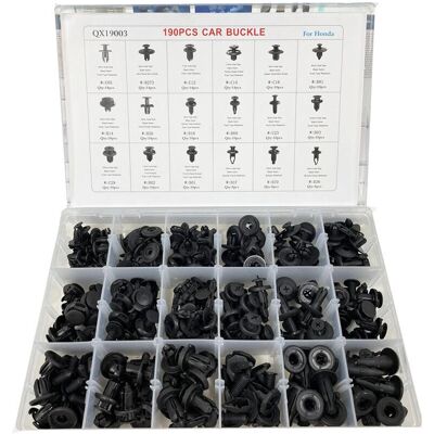 BS - Rivetti Plastica Pressione 190pz - 190pc - Set Rivetti Plastica BS - Rivetti Plastica Pressione 190pz - 190pc - Set Rivetti Plastica