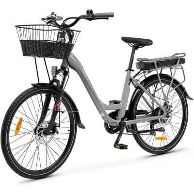 Lancia Elektryczny Rower - 26 cali, 250W, Szary - Elektryczny Rower Lancia Elektryczny Rower - 26 cali, 250W, Szary - Elektryczny Rower
