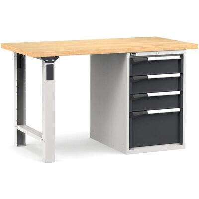 Fami Master - Master 1500 - Grigio - Piano in legno - Banco da lavoro Fami Master - Master 1500 - Grigio - Piano in legno - Banco da lavoro