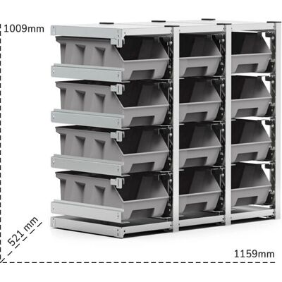 Fami - ST1202 - 12 contenitori - Estensione scaffale Fami - ST1202 - 12 contenitori - Estensione scaffale