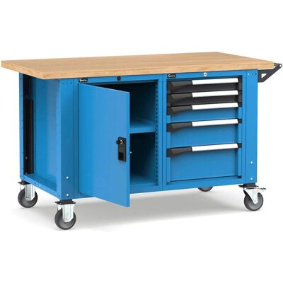 Fami - Master 1500x750 - Blu - 5 cassetti - Banco da lavoro Fami - Master 1500x750 - Blu - 5 cassetti - Banco da lavoro