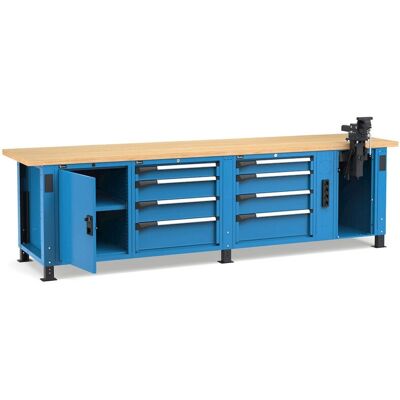 Fami Master - Master 300cm - Blu - Armadio 8 cassetti - Banco da lavoro Fami Master - Master 300cm - Blu - Armadio 8 cassetti - Banco da lavoro