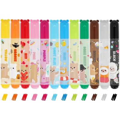 Legami Teddy Friends Marker - 12 Farben Legami Teddy Friends Marker - 12 Farben