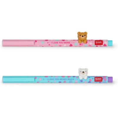 Legami Beary in love Teddy Bear - Set of 2 Gel Pens - Publicité Legami Beary in love Teddy Bear - Set of 2 Gel Pens - Publicité