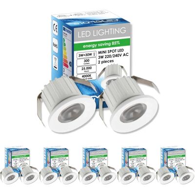 SigmaLED Lighting Mini LED Punktowy - Dimmable, 300lm, A++, Naturalne 4000K - Okrągły 35mm SigmaLED Lighting Mini LED Punktowy - Dimmable, 300lm, A++, Naturalne 4000K - Okrągły 35mm