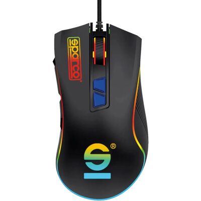 Sparco SPMOUSEPRO Gaming Maus - 7200 DPI - Rechtshänder USB-A Sparco SPMOUSEPRO Gaming Maus - 7200 DPI - Rechtshänder USB-A