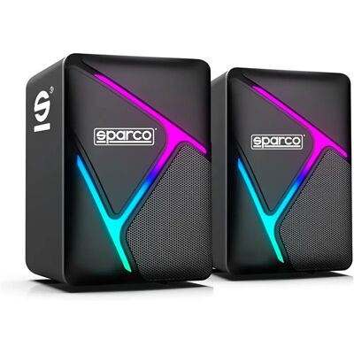 Sparco SPSPEAKERS Svart Trådbundet Högtalare - PC-tillbehör Sparco SPSPEAKERS Svart Trådbundet Högtalare - PC-tillbehör