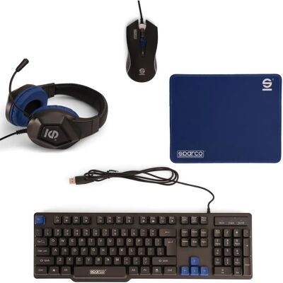Kit de Juegos Sparco Raceday - Teclado retroiluminado RGB Kit de Juegos Sparco Raceday - Teclado retroiluminado RGB